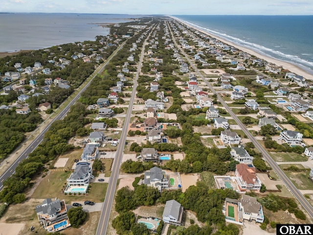 851 Corolla Dr Lot 59, Corolla, NC 27927 - drone / aerial view featuring a water view, a residential view, and a beach view
