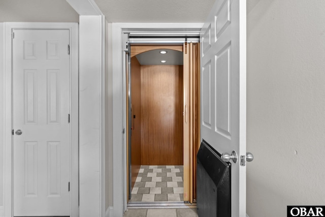 hallway with elevator