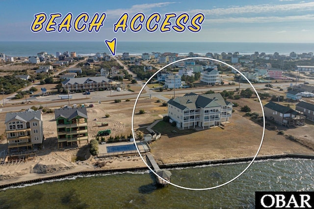 24280 NC Highway 12 Unit 2A, Rodanthe, NC 27968 - birds eye view of property featuring a water view