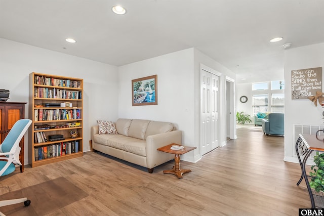 1700 Paget Rd Unit B3, Kill Devil Hills, NC 27948 - living area featuring wood finished floors, recessed lighting, and baseboards
