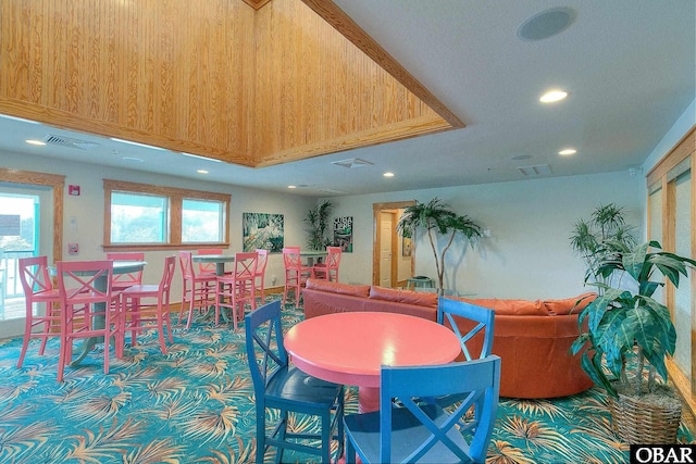 1700 Paget Rd Unit B3, Kill Devil Hills, NC 27948 - dining space featuring recessed lighting and carpet flooring