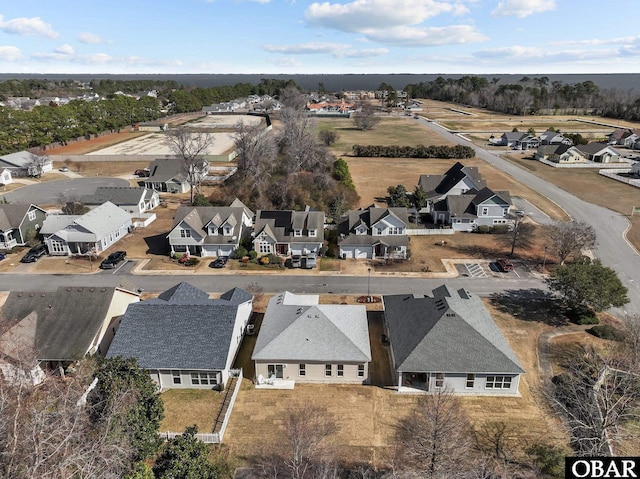 drone / aerial view with a residential view