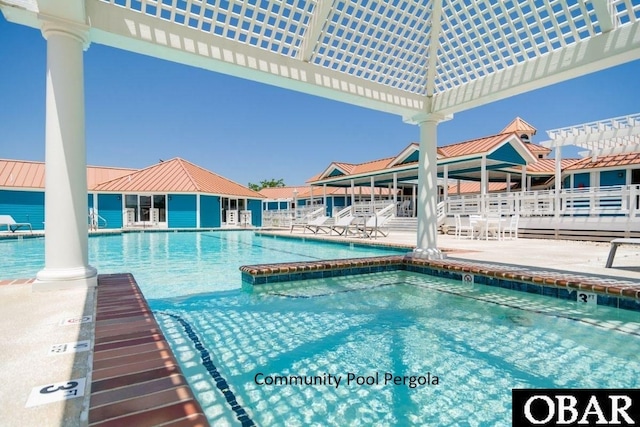 community pool featuring a patio area