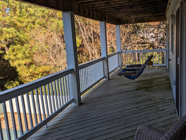 view of wooden terrace