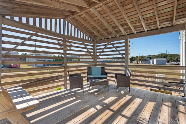 view of wooden deck