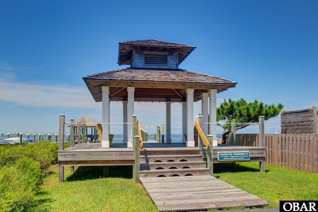 58822 Marina Way Unit 208, Hatteras, NC 27943 - deck with a gazebo