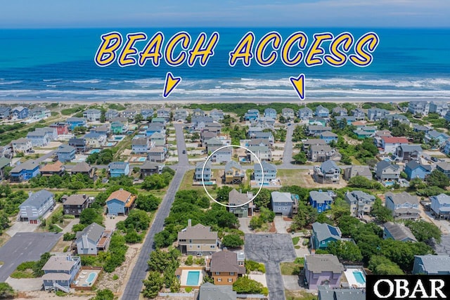 756 Mariner Dr Lot 2, Corolla, NC 27927 - aerial view of property and surrounding area with expansive beach and nearby suburban area