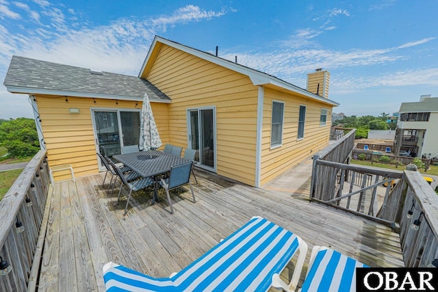 756 Mariner Dr Lot 2, Corolla, NC 27927 - wooden terrace with outdoor dining area