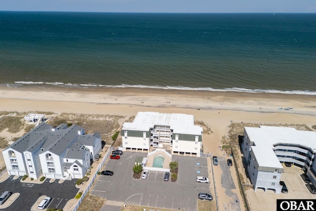 1701 N Virginia Dare Trl Unit 2A, Kill Devil Hills, NC 27948 - bird's eye view with a view of the beach and a water view