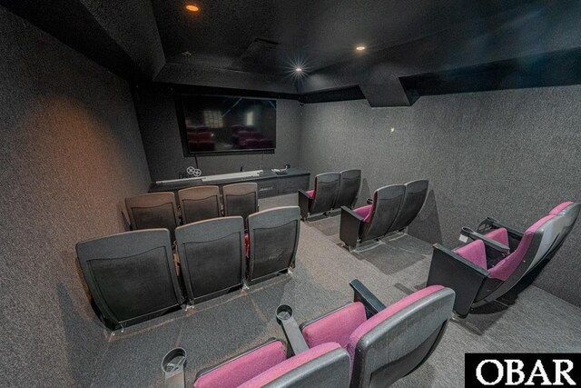 25259 Sea Isle Hills Dr Lot 7, Waves, NC 27982 - carpeted cinema room with recessed lighting