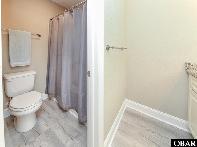 284 Old Swamp Rd, South Mills, NC 27976 - bathroom featuring wood finished floors, vanity, and curtained shower