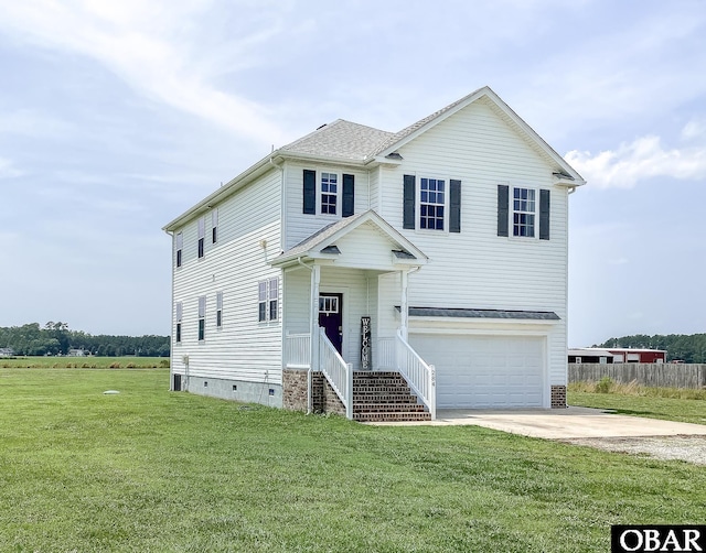 284 Old Swamp Rd, South Mills, NC 27976 - traditional-style home with an attached garage, driveway, and crawl space