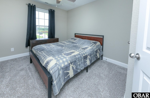 284 Old Swamp Rd, South Mills, NC 27976 - bedroom with carpet floors and a ceiling fan