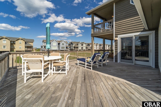 11 Pelican Watch Way Unit A/Lot11, Southern Shores, NC 27949 - wooden terrace with a residential view and outdoor dining area