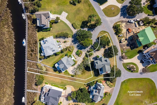 bird's eye view featuring a residential view