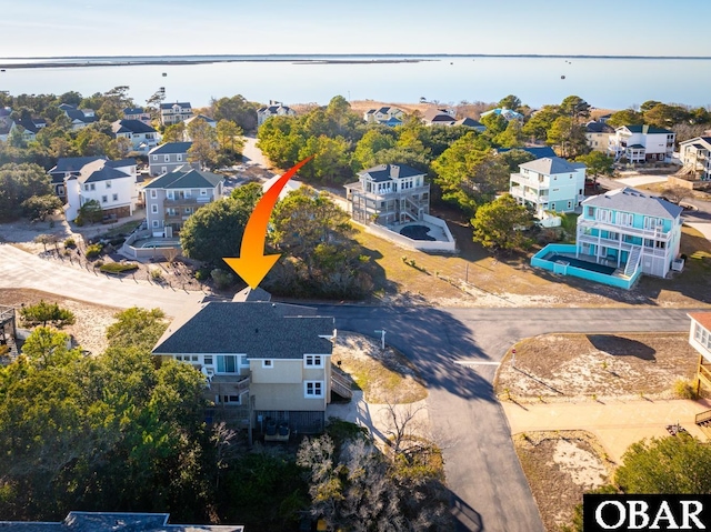 bird's eye view with a residential view