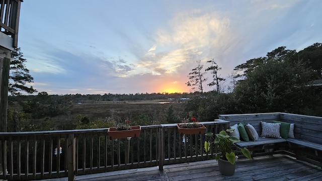 view of deck at dusk