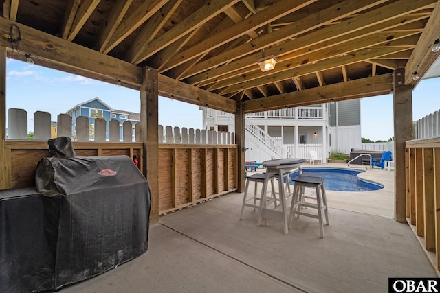 1207 Tail Wind Ct Lot 267, Corolla, NC 27927 - view of patio / terrace featuring grilling area and stairway