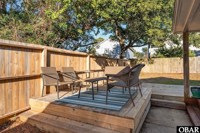 wooden deck with fence