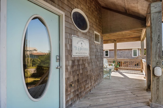 view of doorway to property