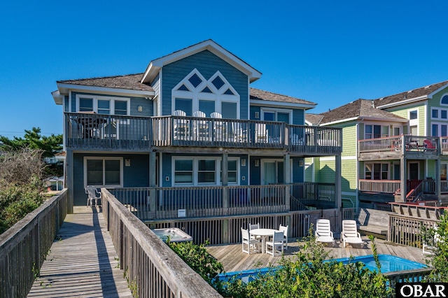5001 S Virginia Dare Trl Lot 25, Nags Head, NC 27959 - rear view of house featuring a deck