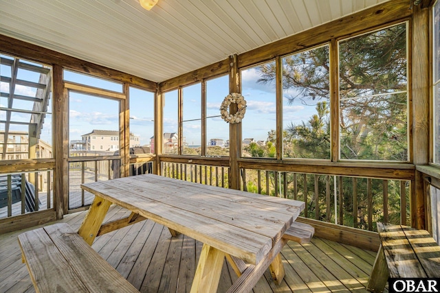 view of sunroom / solarium