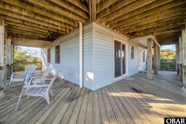 view of wooden terrace