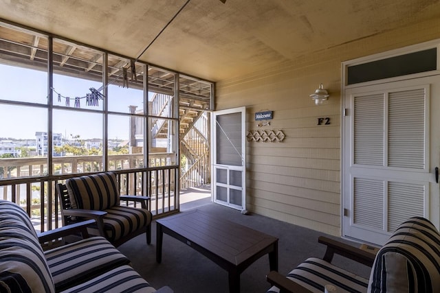 view of sunroom