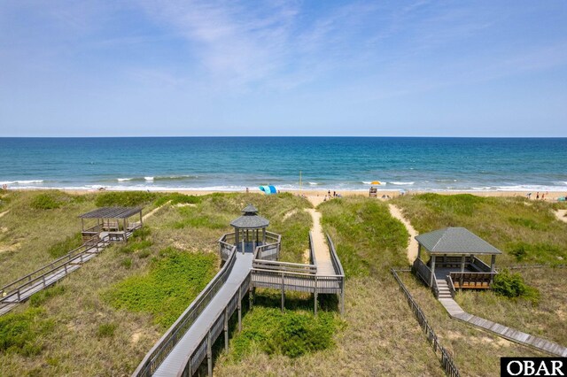 111 Carlow Ave Lot 18, Kill Devil Hills, NC 27948 - water view featuring nearby beach and a gazebo