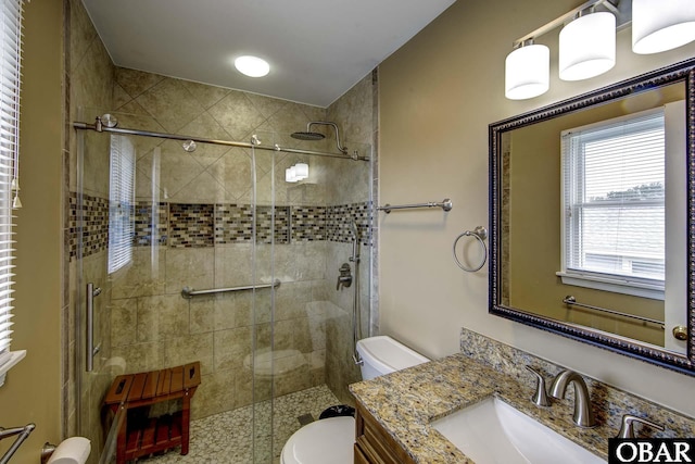 50059 Blackbeards Ct Lot # 166, Frisco, NC 27936 - bathroom featuring vanity and a shower stall