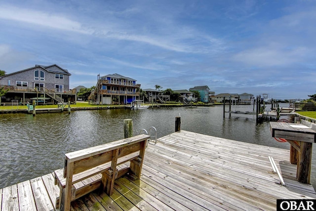 50059 Blackbeards Ct Lot # 166, Frisco, NC 27936 - dock area featuring a water view and a residential view