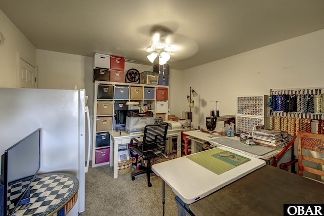 50059 Blackbeards Ct Lot # 166, Frisco, NC 27936 - carpeted office space featuring ceiling fan
