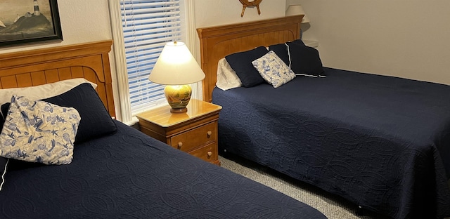 bedroom with carpet