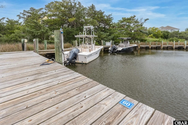 1113 Pirates Way Unit 1113, Manteo, NC 27954 - dock area featuring a water view and view of wooded area