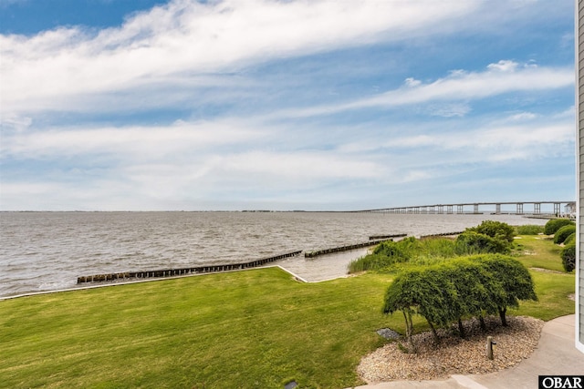 1113 Pirates Way Unit 1113, Manteo, NC 27954 - view of green lawn with a water view