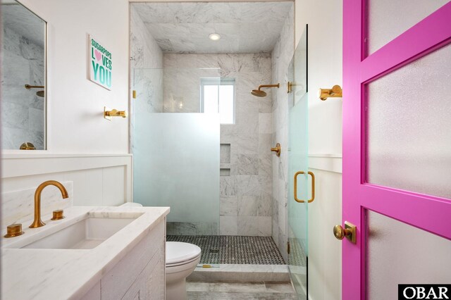 5118 N Virginia Dare Trl Lot 7, Kitty Hawk, NC 27949 - bathroom with a shower stall and vanity