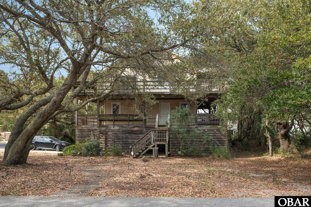 108 Magnolia Ct Lot 5, Duck, NC 27949 - view of front of home featuring covered porch and stairs