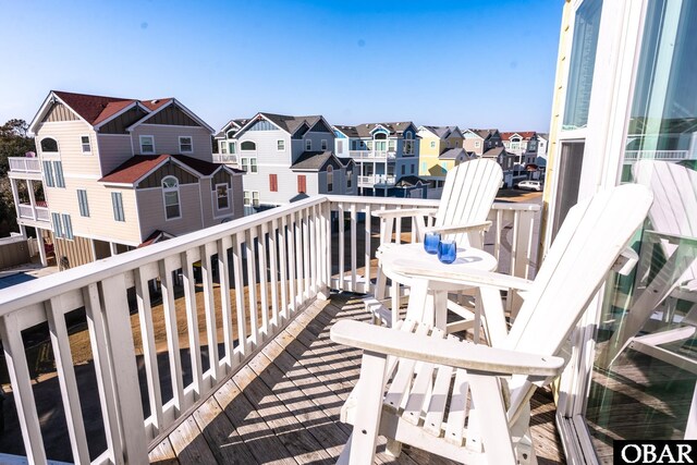 balcony with a residential view