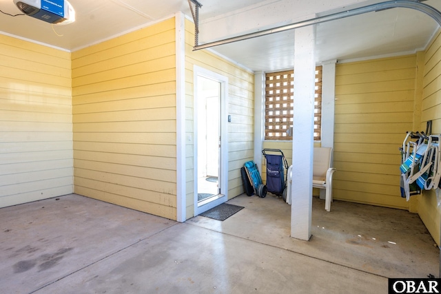 entrance to property with a patio