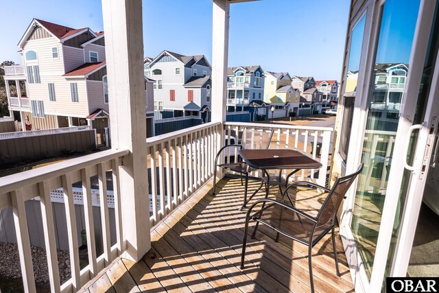 balcony with a residential view