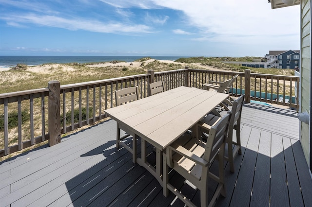 2103 Sandfiddler Rd Lot # 25, Corolla, NC 27927 - wooden terrace featuring outdoor dining area and a water view