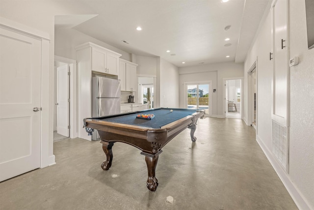 2103 Sandfiddler Rd Lot # 25, Corolla, NC 27927 - rec room featuring finished concrete flooring, recessed lighting, billiards, and baseboards