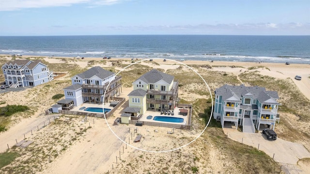 2103 Sandfiddler Rd Lot # 25, Corolla, NC 27927 - view from above of property featuring a pool area and expansive coastline