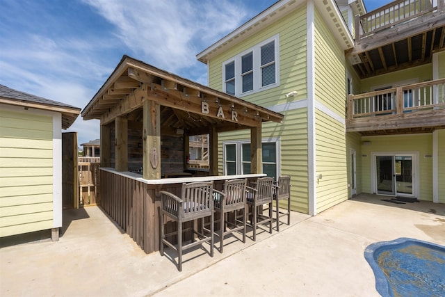 2103 Sandfiddler Rd Lot # 25, Corolla, NC 27927 - view of patio featuring a gazebo and a balcony