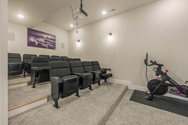 2103 Sandfiddler Rd Lot # 25, Corolla, NC 27927 - cinema room featuring carpet, baseboards, and recessed lighting