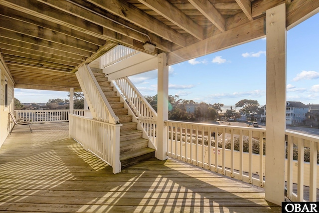 deck with stairway