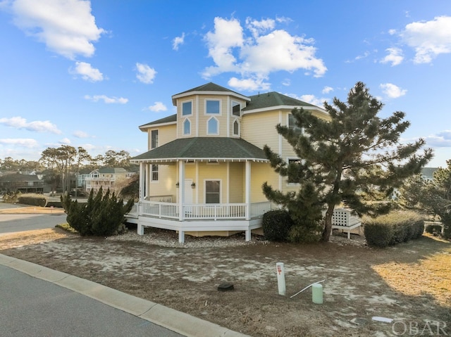 view of front of property with covered porch