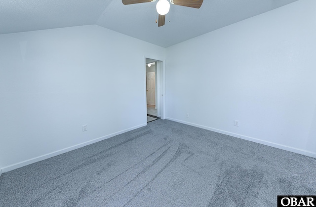 5707 Caratoke Hwy, Poplar Branch, NC 27965 - carpeted empty room with baseboards, ceiling fan, and lofted ceiling