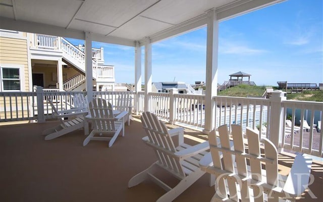 view of patio / terrace with a wooden deck