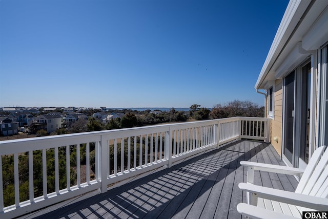 deck featuring a residential view